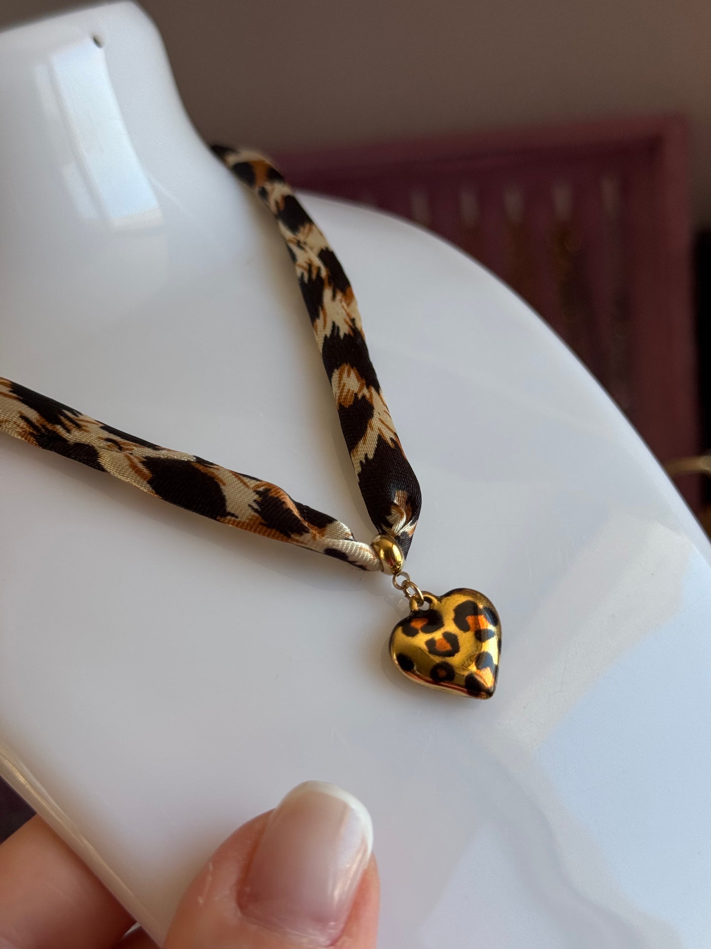 Collana cuore animalier